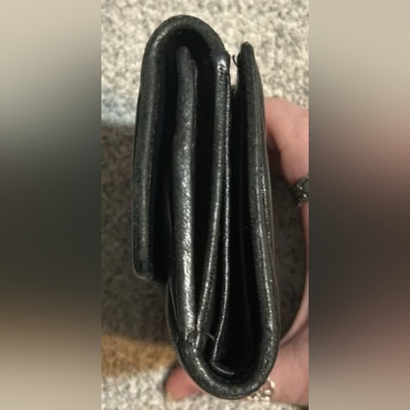 *GVY* MIU MIU Matelasse Gather Leather Bifold Wallet Black EUC++ - Picture 5 of 10